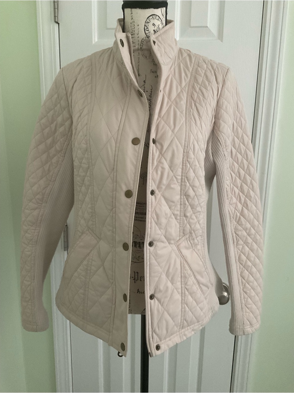 Merona Quilted Utility Jacket in Light Beige